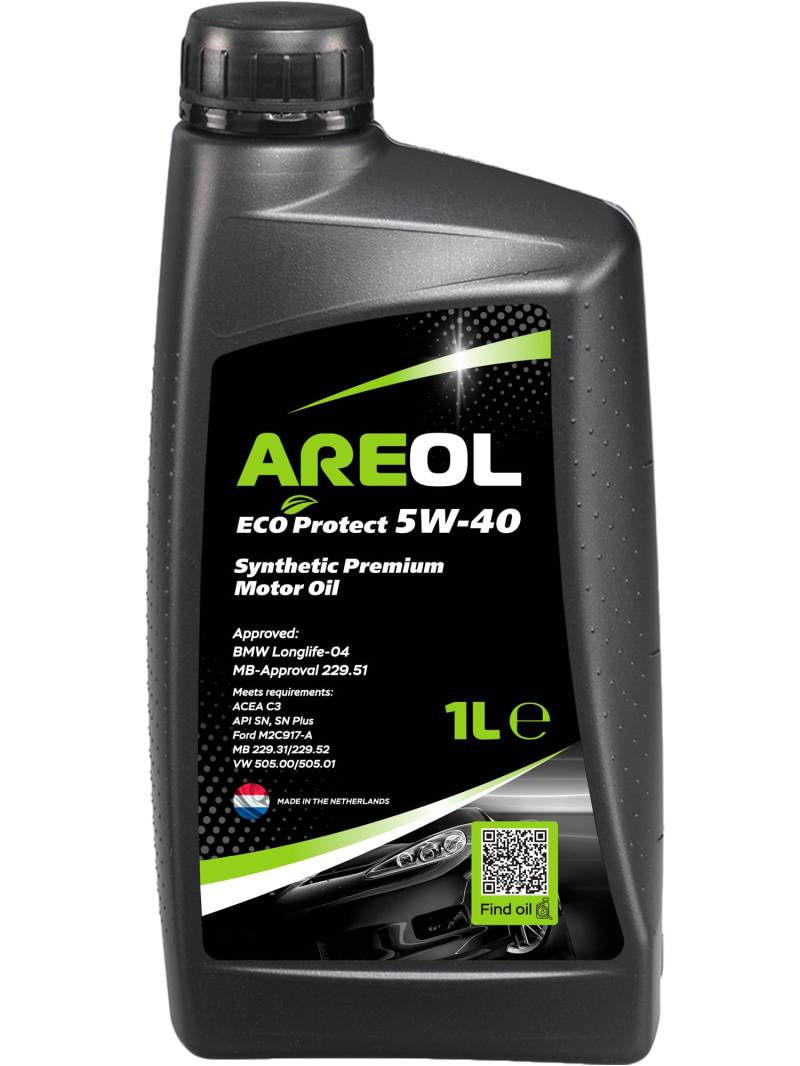 AREOL ECO Protect 5W-40 Motoröl, 1 Liter von AREOL