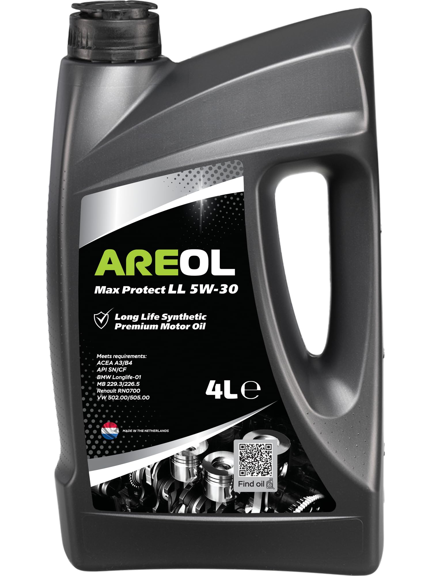 AREOL Max Protect LL 5W-30 Motoröl, 4 Liter, grau von AREOL