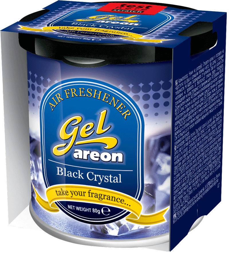 2x Original Areon Gel CAN Duftdose Duftbaum Lufterfrischer DECKEL Black Crystal von AREON