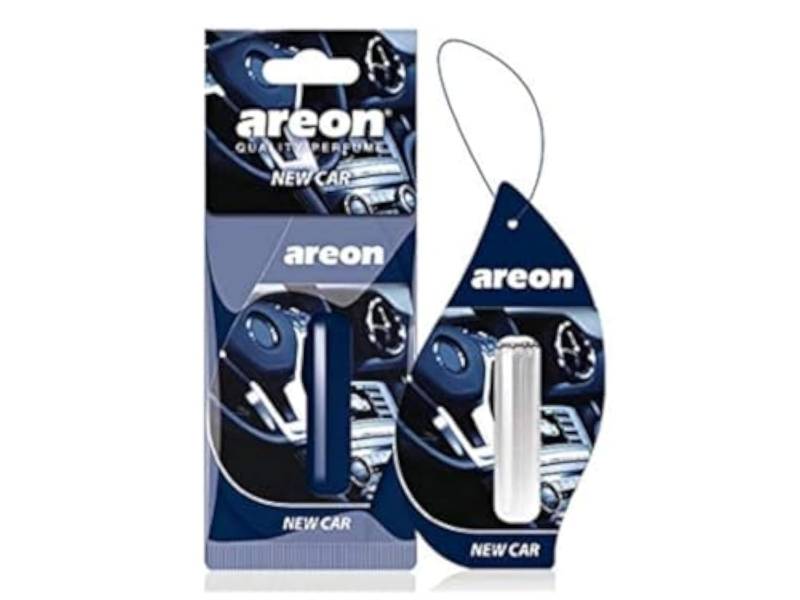 AREON Liquid Auto Duft New Car Neues Auto Lufterfrischer Neuwagen Parfüm Autoduft Blau Duftflakon Flakon Aufhängen Hängend Anhänger Spiegel 5ml 3D (Pack x 1) von AREON