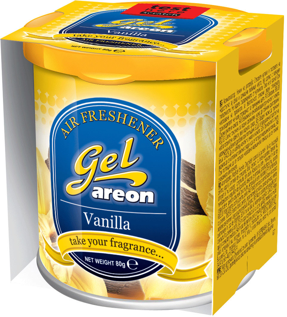 Original Areon Gel CAN Autogel Duftdose Duftbaum Lufterfrischer + DECKEL Vanille von AREON