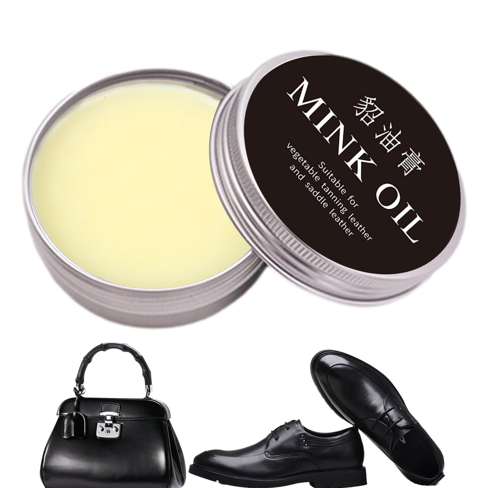 ARIOU Leder Recoloring Balm - Lederpflegecreme | Naturleder Recoloring Balsam mit Nerzöl | Restoring und Refurbishing Conditioning Cream für Taschen, Ledermöbel, Schuhe, Autositze von ARIOU