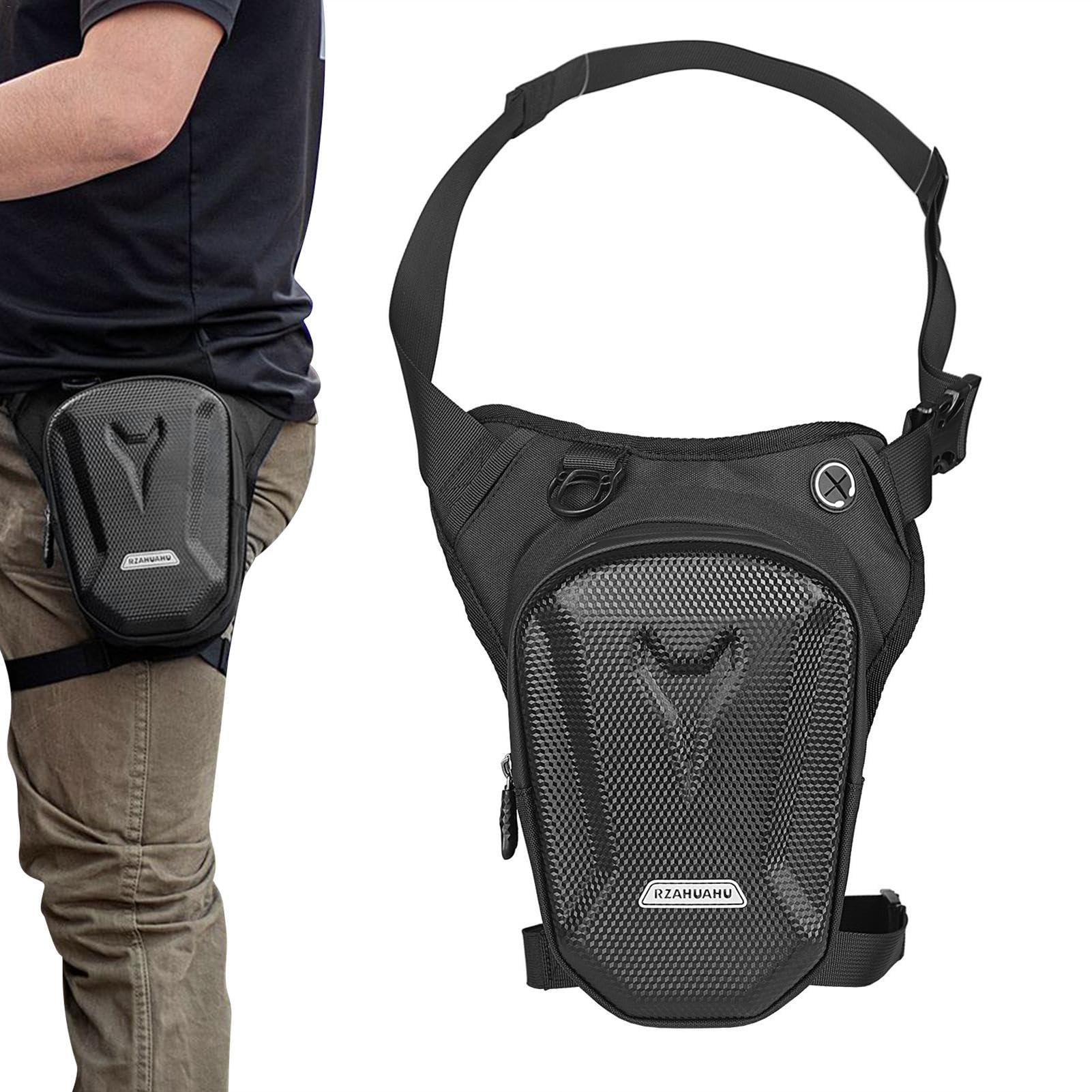 ARIOU Oberschenkelgurttasche - Drop Leg Strap Tasche, Motorrad Hartschale Oberschenkel Geldbörse mit Beingurt, Motorrad Radfahren Taille Reisetasche Multifunktionale Oberschenkeltasche Tasche für von ARIOU