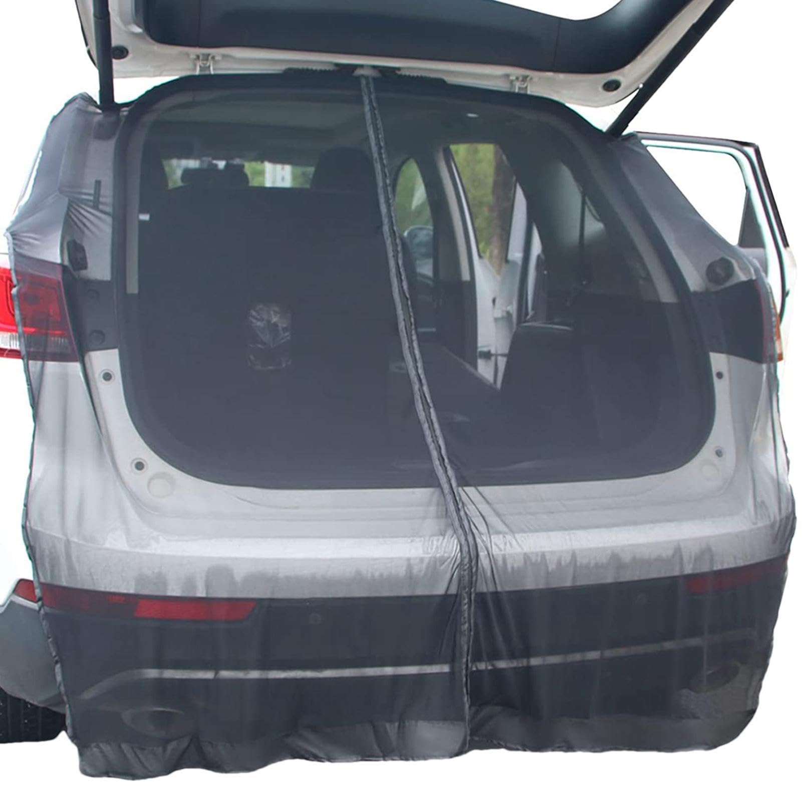 Auto Heckklappe Mesh Screen - Auto Camping Netz Heckklappe Mesh Netz mit Reißverschluss | Magnetischer Saugnapf | Winddicht Atmungsaktiv Sonnenschutz für Camping Sichtschutz Outdoor Urlaub von ARIOU