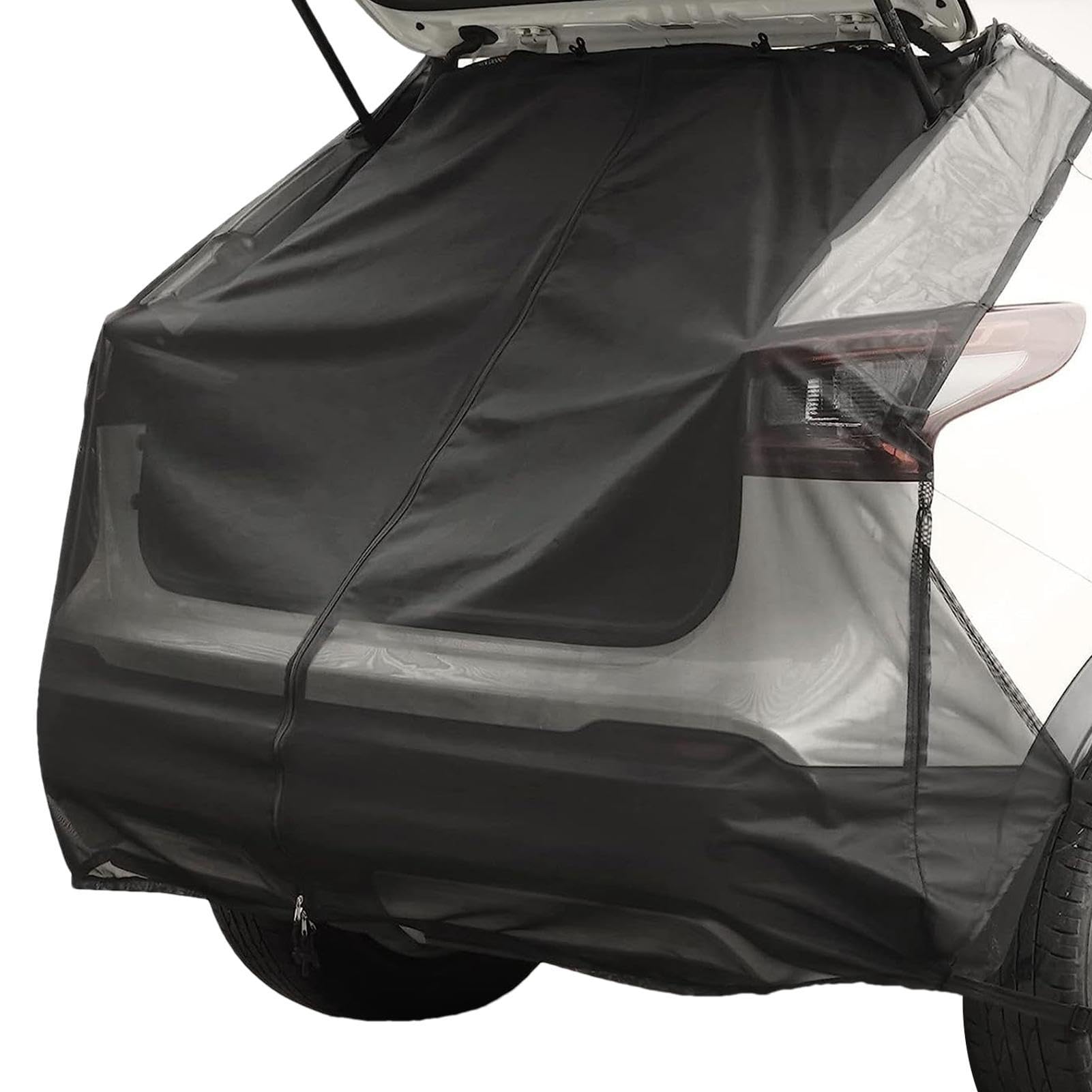 Auto Heckklappe Mesh Screen - Auto Camping Netz Heckklappe Mesh Netz mit Reißverschluss | Magnetischer Saugnapf | Winddicht Atmungsaktiv Sonnenschutz für Camping Sichtschutz Outdoor Urlaub von ARIOU