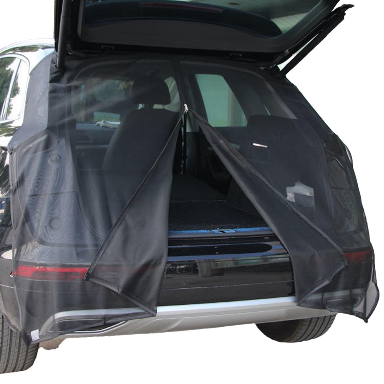 Auto Heckklappe Mesh Screen - Auto Camping Netz Heckklappe Mesh Netz mit Reißverschluss | Magnetischer Saugnapf | Winddicht Atmungsaktiv Sonnenschutz für Camping Sichtschutz Outdoor Urlaub von ARIOU