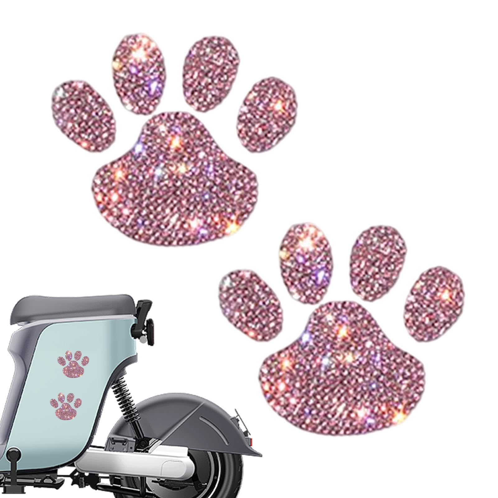 Paw Print Stickers | Dog Paw Print Car Stickers | Crystal Car Decoration Stickers | Sparkly Crystal Rhinestone Cat Paw Car Truck Decals | Bling Paw Decals for Car Bumper Window Laptops Decoration von ARIOU