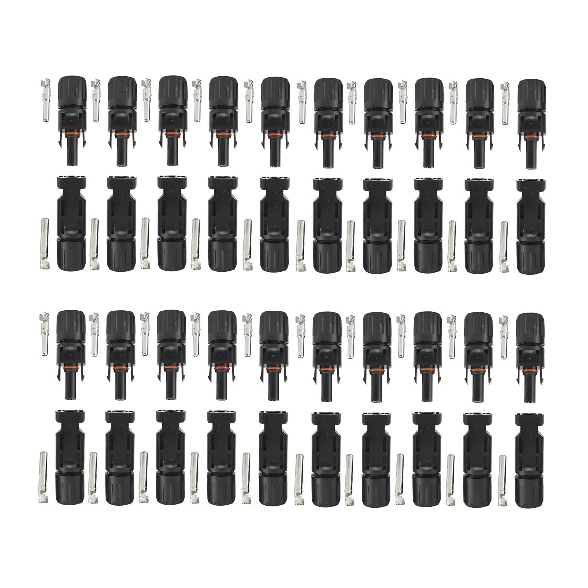 ARLI 20 Paar Solarstecker Stecker + Buchse 1500V für 2,5/4 / 6 mm² Solarkabel Solarpanel Stecker Kabelstecker Solar Verbinder Panel Kabel Anschlüsse Photovoltaik Steckverbinder von ARLI