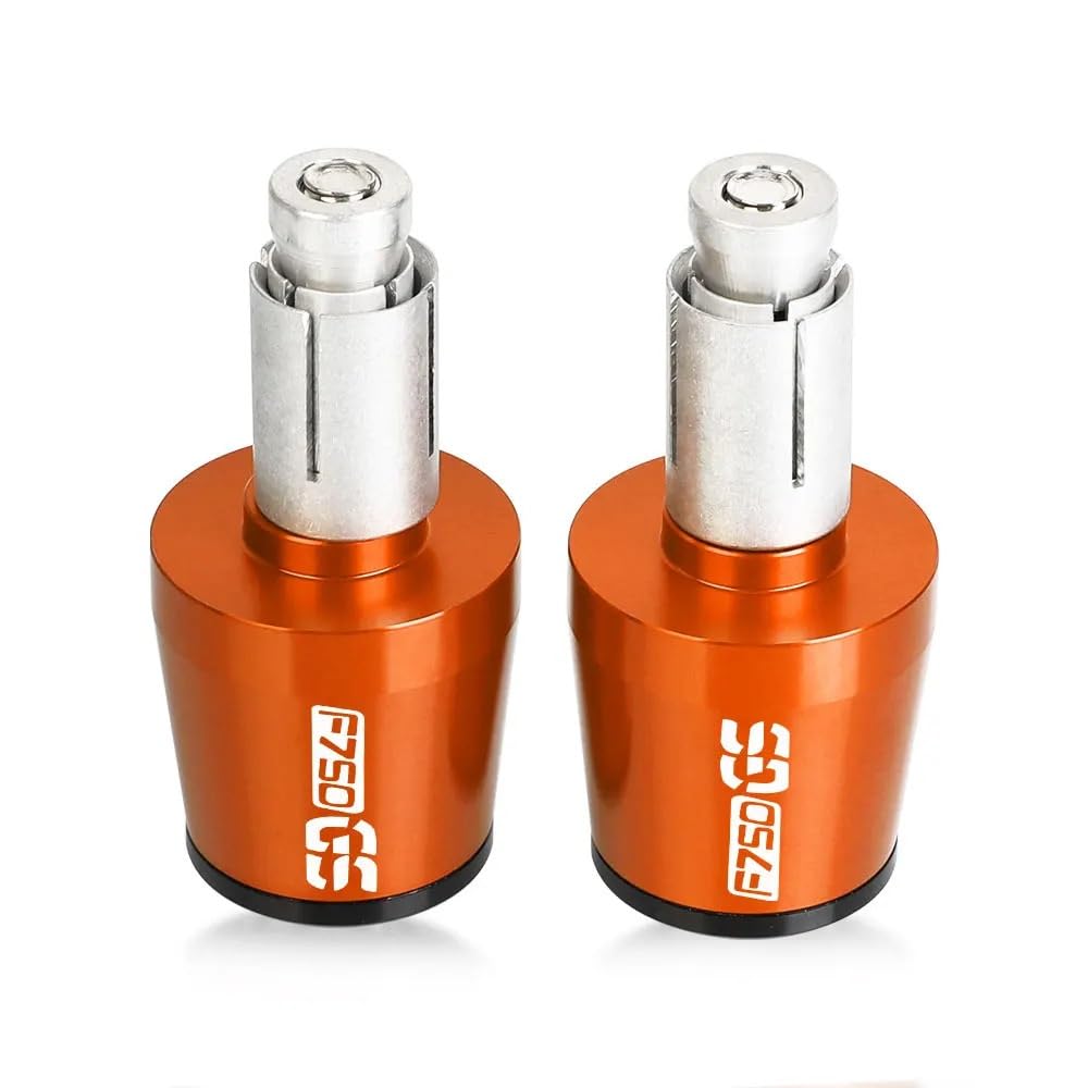 HSL 7/8" 22mm Motorrad Lenker Griffe Ende Griff Bar Kappe End Stecker Für BMW F750GS F750 GS 750 Abenteuer 2017-2023(Orange-Balck) von ARMERI