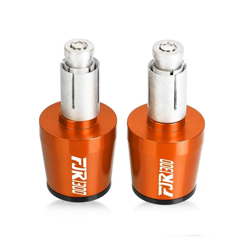 HSL 7/8" 22mm Motorrad Lenker Griffe Ende Griff Bar Kappe Enden Stecker Für Yamaha FJR1300 Touring FJR1300A ABS 2003-2018(Orange and Black) von ARMERI