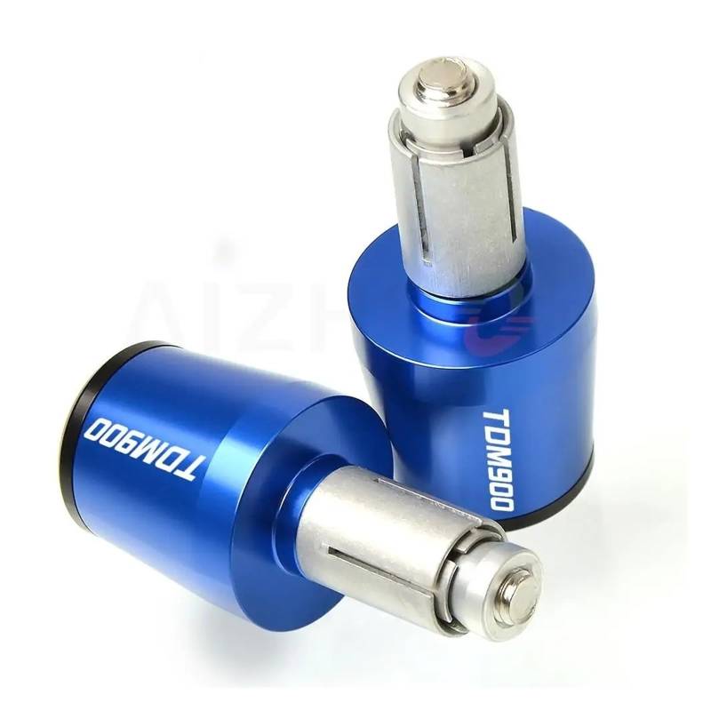 HSL Motorrad Für Yamaha TDM900 TDM 900 2004-2014 Zubehör Aluminium 7/8" 22MM Lenker Griff Bar End Griffe Kappe(Blue) von ARMERI