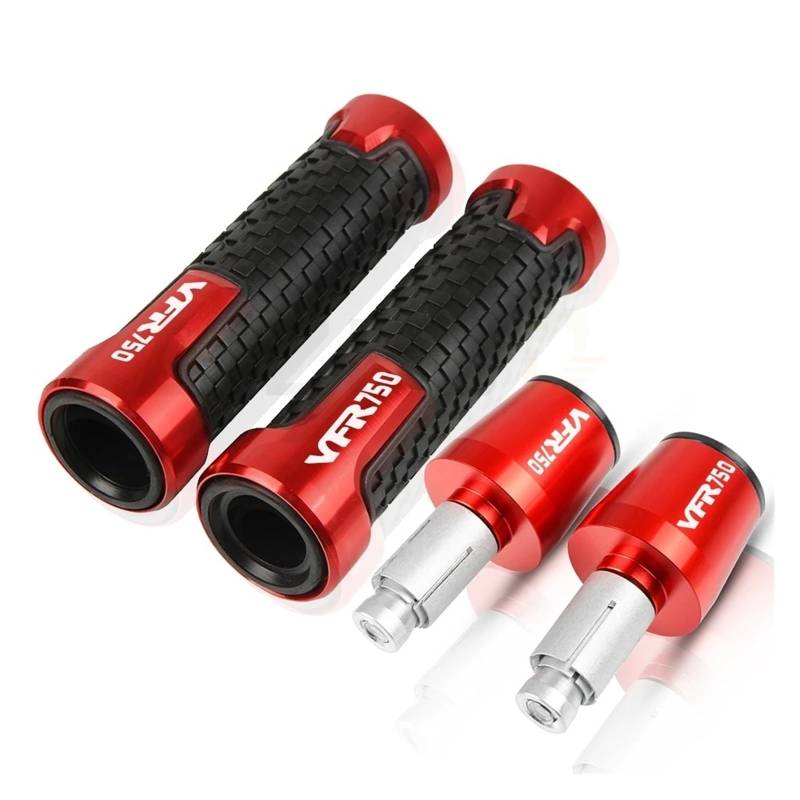 HSL Motorrad Handgriffe Griff Bar End Kappe FÜR Honda VFR750F VFR750R VFR750 FH FV RJRLRC30 1988-1997 Lenker Enden Slider(Red Red Black) von ARMERI