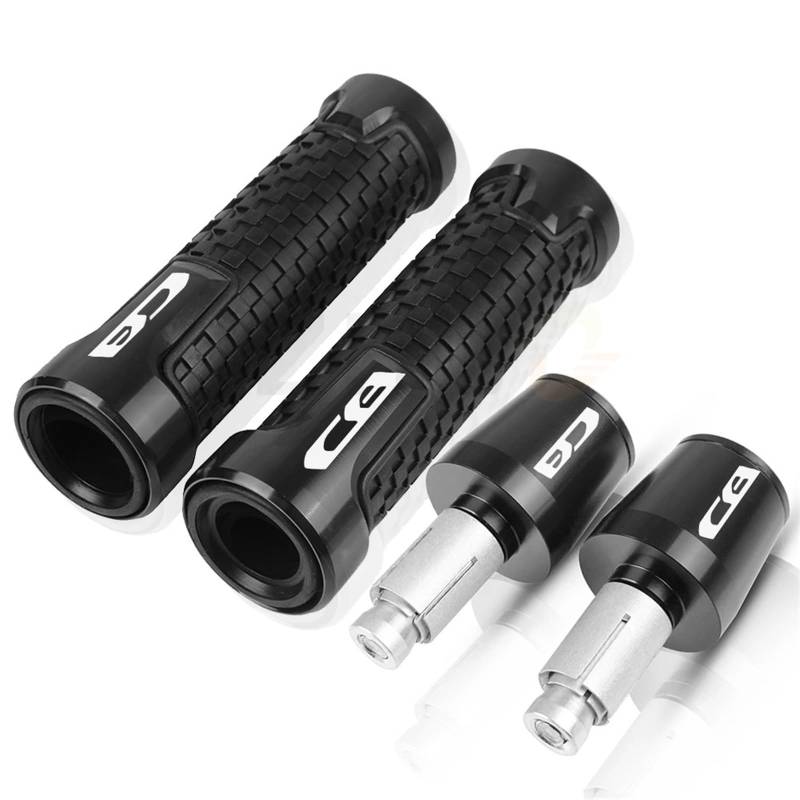 HSL Motorrad Lenker Handgriffe Griff Bar End Kappe Stecker FÜR Honda CB125R CB150R CB190R CB250R CB300R CB400 CB500F CB500X CB500R(Bkack Bkack Black) von ARMERI