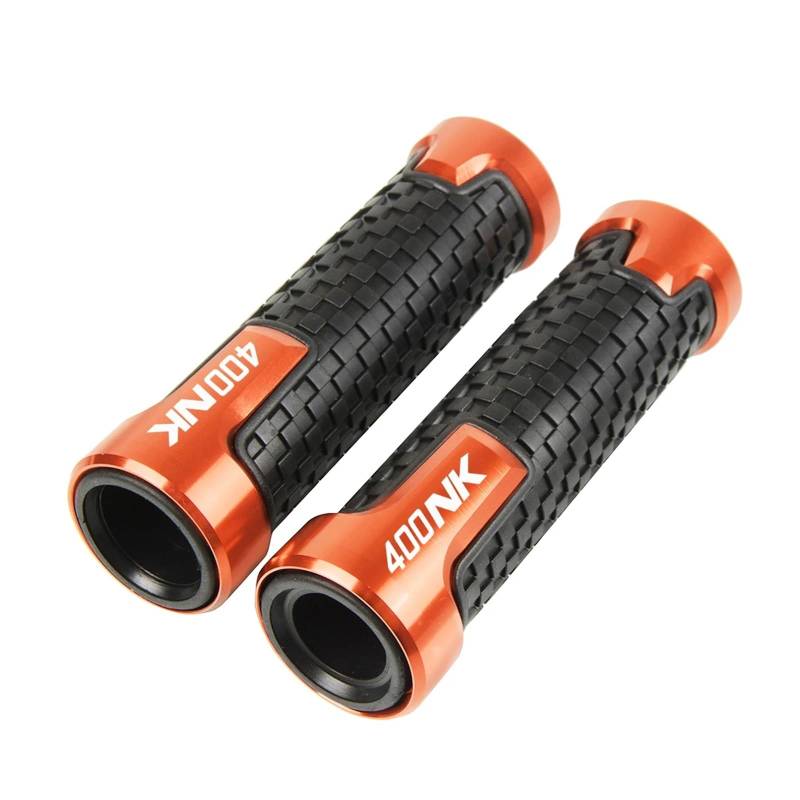 HSL Motorradzubehör 7/8" 22MM Lenker Handgriffe Lenker Endkappe Stecker Für CFMOTO 400NK 2016-2019(Orange) von ARMERI