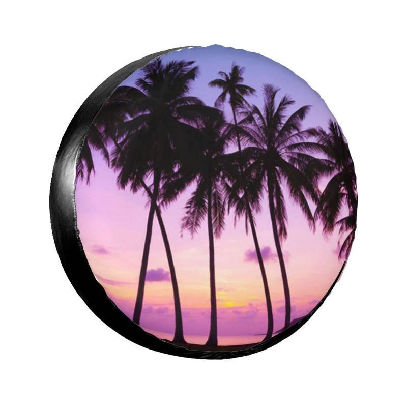 Palm Print Auto Ersatzreifen Abdeckung Wasserdicht Universal Radabdeckung Staubdicht Auto Reifen Radschutz Für Autos LKW SUV Rvs Camper 14 Zoll von AROONS