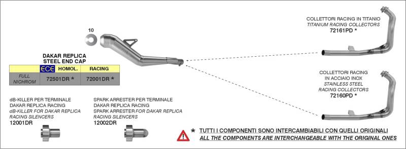 ARROW INDY RACE EVO ALUMINIUM SILENCER WITH STEEL END CAP YAMAHA TÉNÉRÉ 700 '19/23 HOMOLOGATED ALUMINUM INDY RACE EVO SILENCER von ARROW