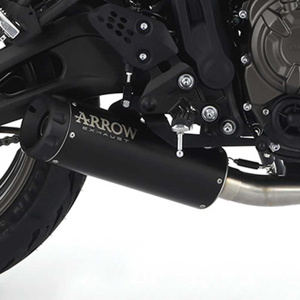 ARROW REBEL NICHROM GENEHMIGTER AUSPUFF DARK YAMAHA XSR 700 '21 MIT SCHWARZEM ALUMINIUM BODEN FÜR Krümmer ARROW von ARROW