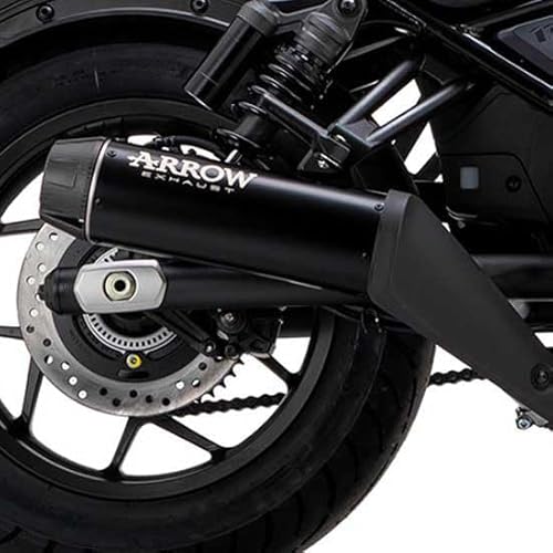 ARROW REBEL SILENCER WITH CARBON FIBRE END CAP HONDA CMX 1100 REBEL '22 HOMOLOGATED NICHROM DARK SILENCER WITH WELDED LINK PIPE von ARROW