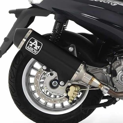 ARROW URBAN ALUMINIUM DARK" SILENCER WITH "DARK" END CAP" PIAGGIO BEVERLY 300 HPE '21 HOMOLOGATED ALUMINUM DARK SILENCER von ARROW