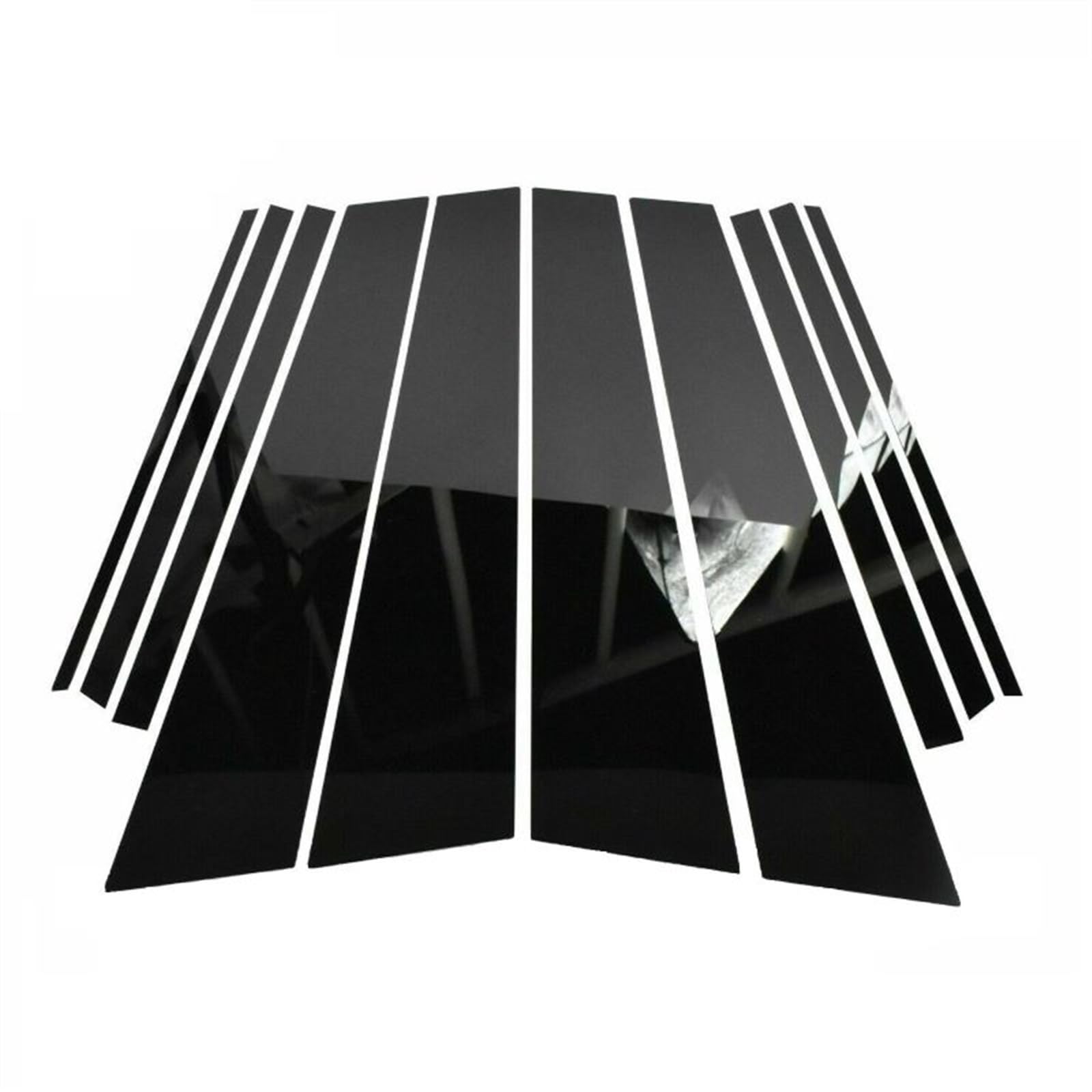 10 Stück glänzend schwarz polierte Säulenpfosten, passend for BMW X1 F48 F49 2016–2019, Fensterverkleidung, BC-Säulenaufkleber Aufkleberabdeckung für die B-Säule von ARRPO