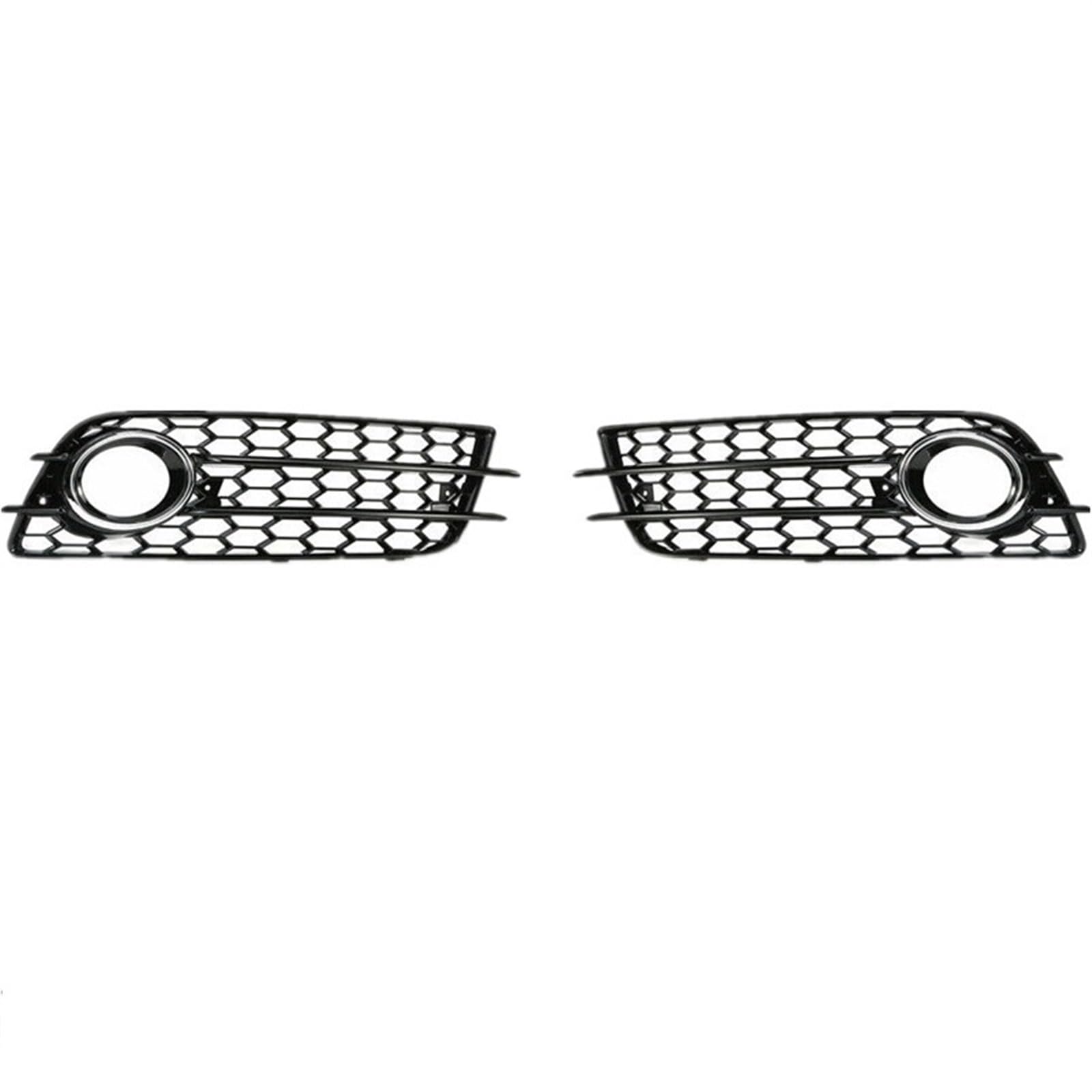 2 STÜCKE Auto-Nebelscheinwerfer-Kühlergrillabdeckung ， for Audi ， for A4 B8 S-Lines S4 2008-2012 Waben-Nebelscheinwerfergrill 8K0807681C 8K0807682C Frontgrills(Chrome) von ARRPO