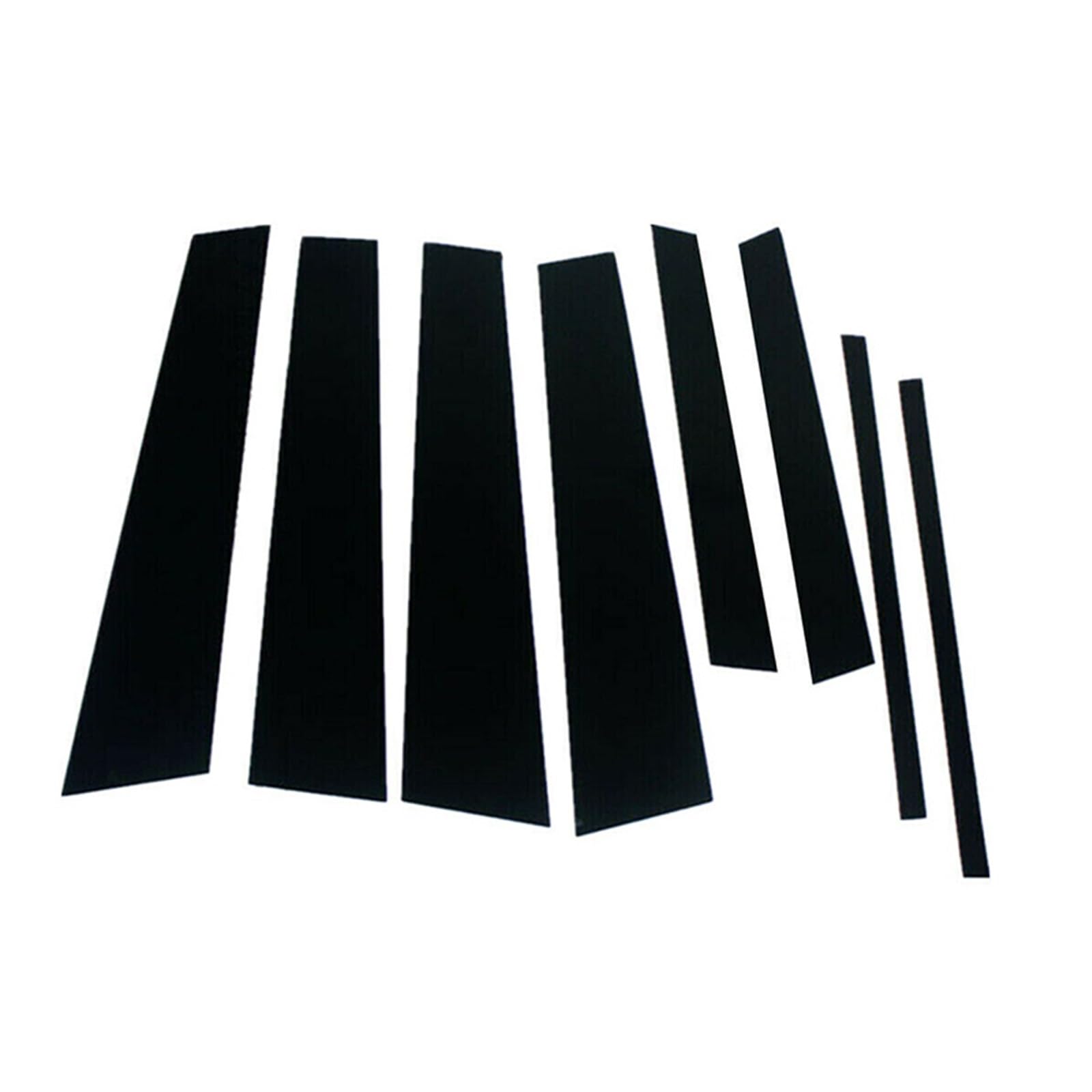 8 Stück polierte Auto-Säulenpfosten-Türfensterverkleidung, glänzende Klavierlack-Aufkleber, Styling, passend for BMW X5 E70 2007–2013, Zubehör Aufkleberabdeckung für die B-Säule von ARRPO