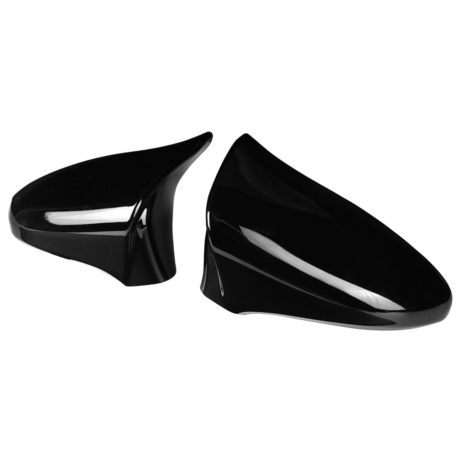 ARRPO 2Pcs M Horn Stil Rückspiegel Abdeckung Kappe For Lexus IS200 250 300 350 2014-2020 auto Seite Rückspiegel Abdeckung Kappe Shell Seitenspiegelabdeckungen(Glossy Black) von ARRPO