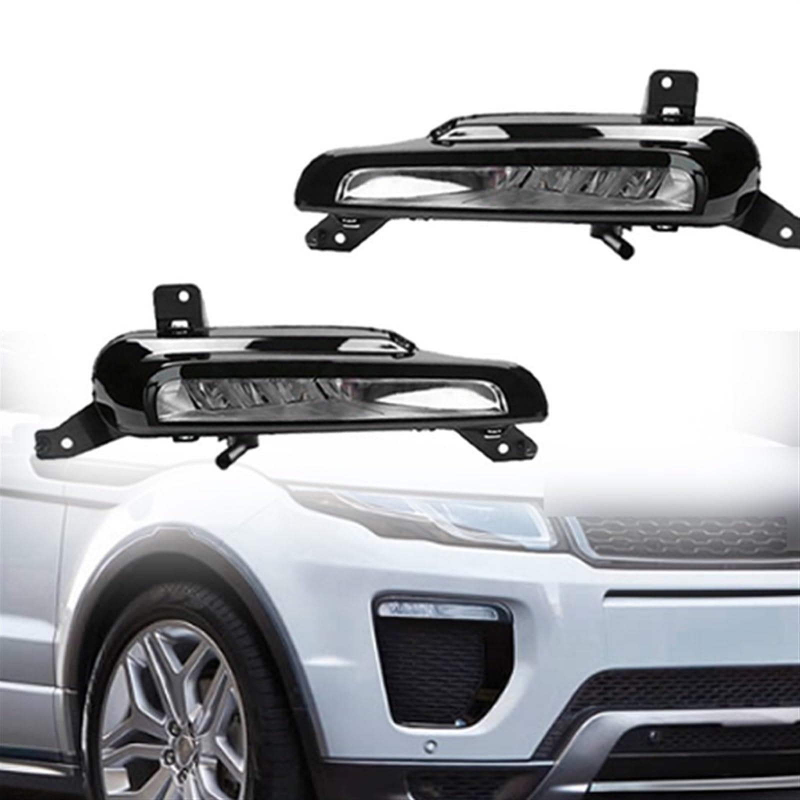 ARRPO For Land Rover, for Range Rover Evoque 2016-2019 Nebelscheinwerfer Tagfahrlicht Nebelscheinwerferabdeckung Grillblende Frontgrills(Left and Right -A) von ARRPO