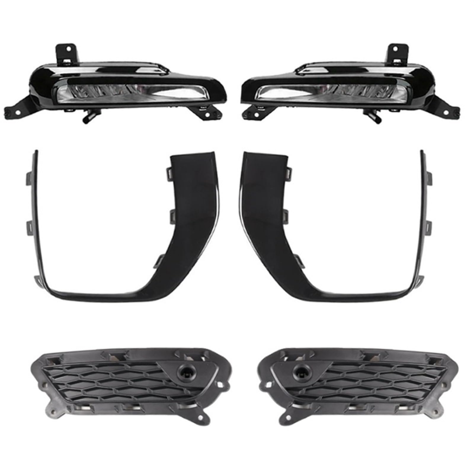 ARRPO For Land Rover, for Range Rover Evoque 2016-2019 Nebelscheinwerfer Tagfahrlicht Nebelscheinwerferabdeckung Grillblende Frontgrills(Left and Right-D) von ARRPO