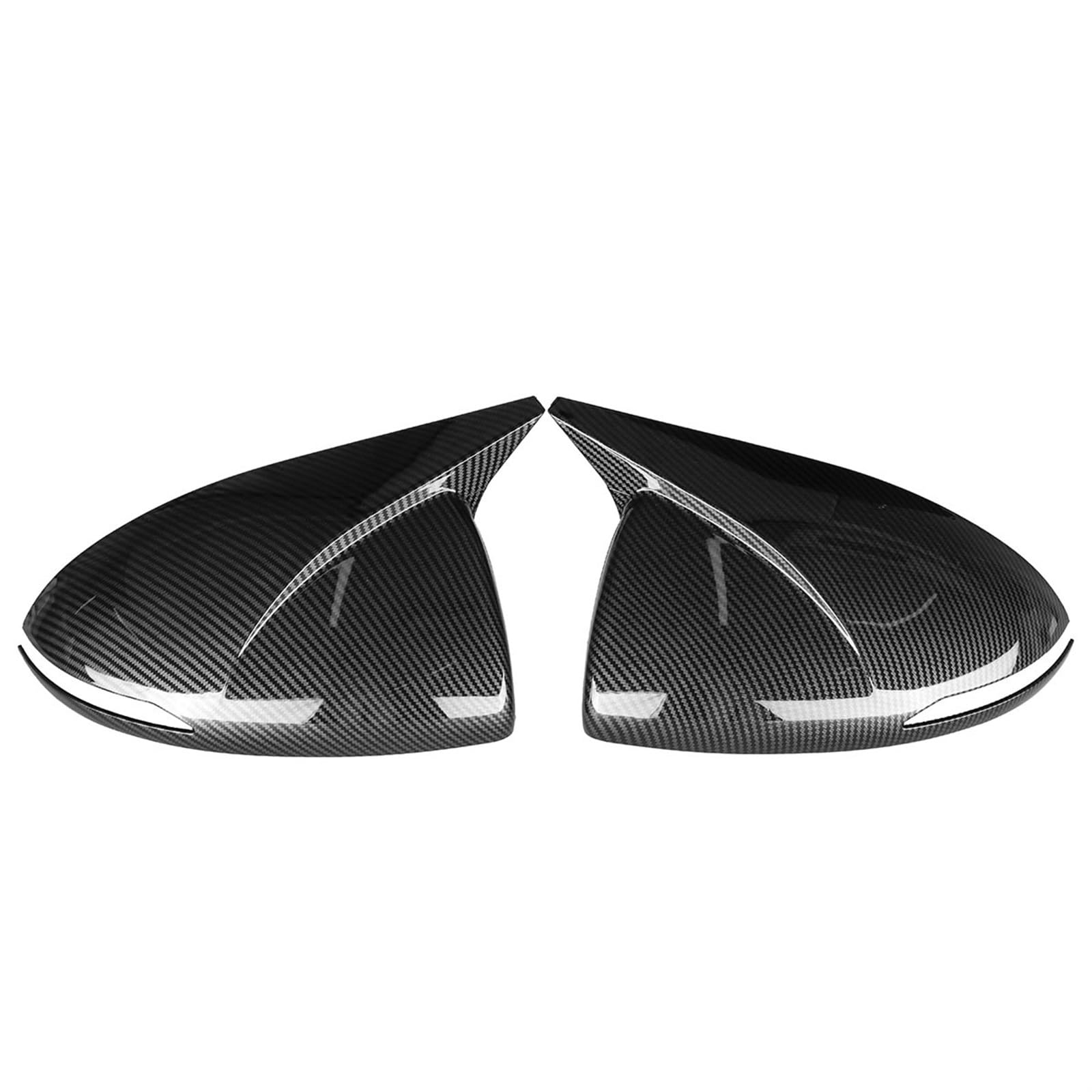 ARRPO Paar Abdeckkappen for Seitentürspiegel, for Hyundai, for Sonata DN8 2020-2021, Kohlefaser, schwarze Rückspiegelabdeckungen Seitenspiegelabdeckungen(Carbon Fiber Look) von ARRPO