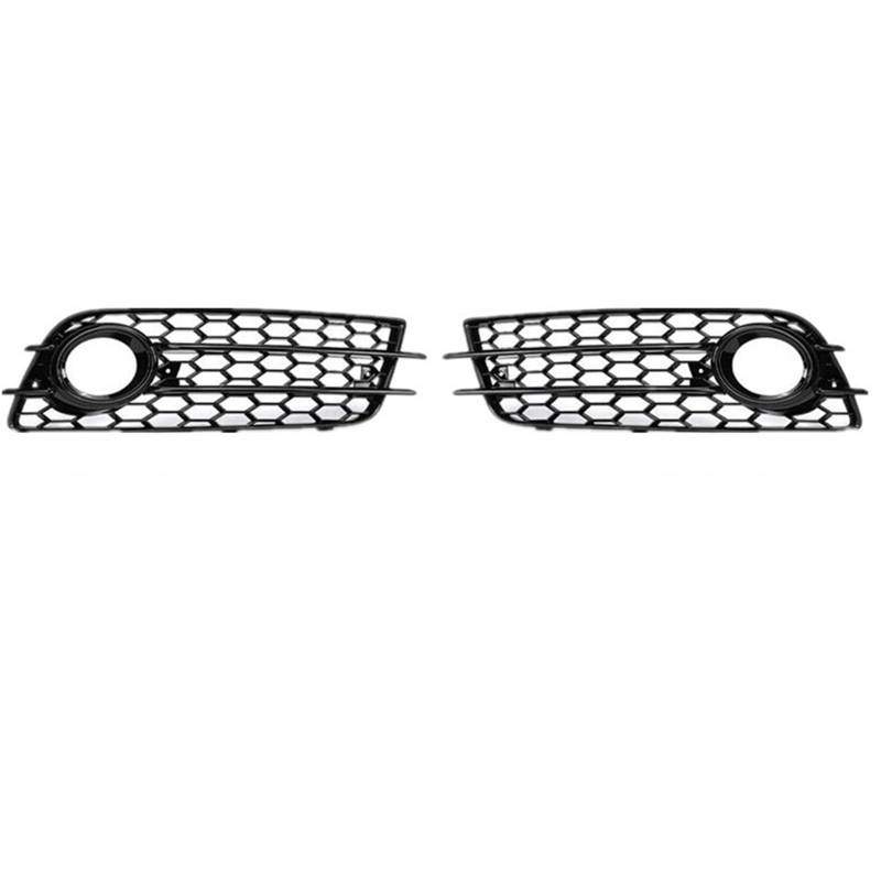 Auto-Frontstoßstange, Nebelscheinwerfer, Kühlergrill, Netz, Waben-Sechskant, for Audi, for A4 B8 S-Lines S4 2008-2012 8K0807681C 8K0807682C Frontgrills(Black) von ARRPO