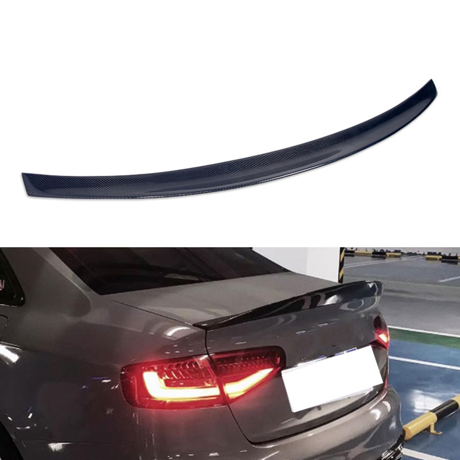 Auto Heckspoiler, Für Audi A4 B8.5 2012 2013 2014 2015 2016, Auto Tuning, Dekoration, Anti-Crash, Fahrzeugstabilität, einfache Montage, Spoilerlippe Protektor von ARTQEDCC