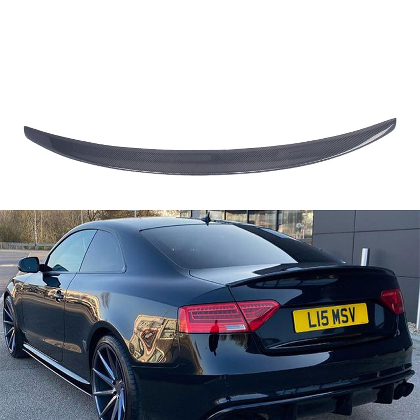 Auto Heckspoiler, Für Audi A5 2 Doors 2009-2013 2014 2015 2016, Auto Tuning, Dekoration, Anti-Crash, Fahrzeugstabilität, einfache Montage, Spoilerlippe Protektor von ARTQEDCC