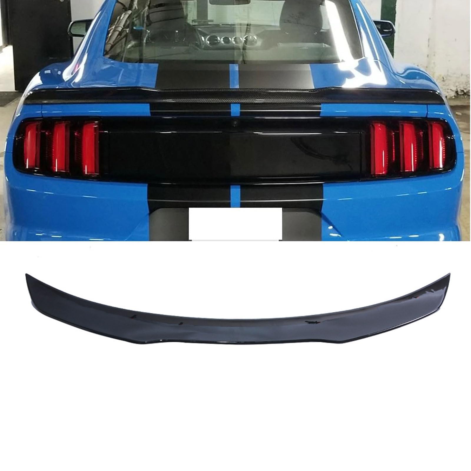 Auto Heckspoiler, Für Ford Mustang GT350 2015 2016 2017 2018 2019, Auto Tuning, Dekoration, Anti-Crash, Fahrzeugstabilität, einfache Montage, Spoilerlippe Protektor von ARTQEDCC