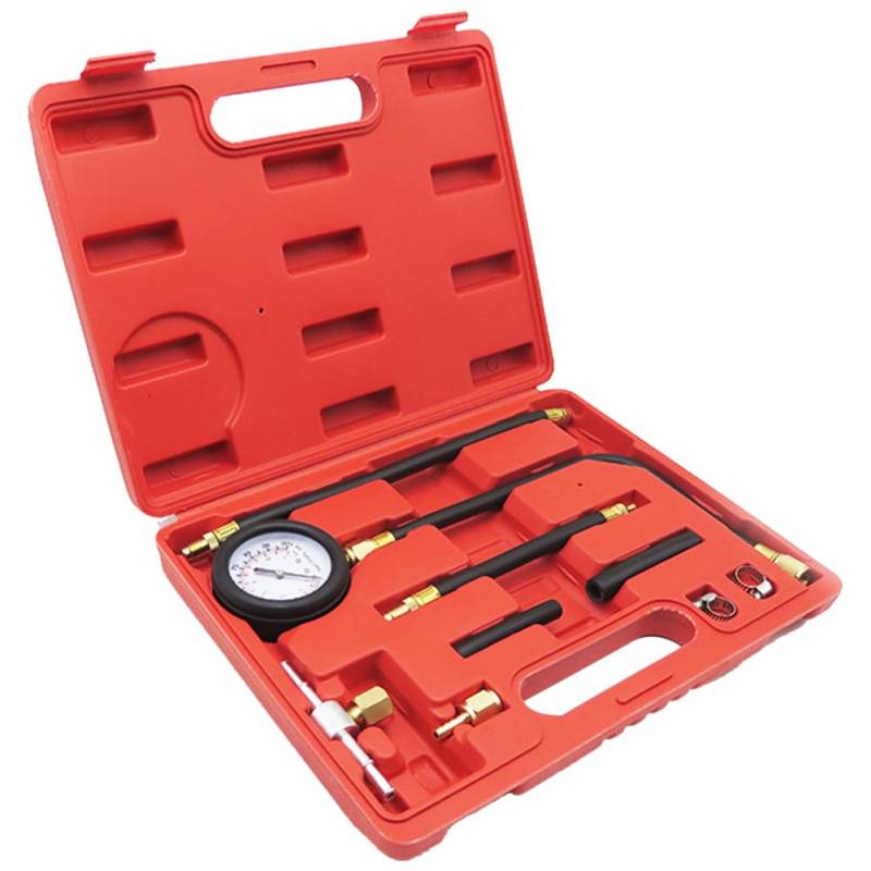 ARVALOLET 0-100PSI Motor Benzin Tester Werkzeug Set Kraftstoff Einspritzpumpe Druck Tester Werkzeuge Benzin Gas Einspritzung Manometer Werkzeug Set von ARVALOLET