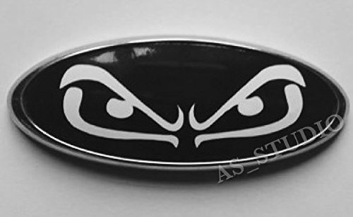 2x 150x60mm Emblem Pflaume Folie (126x48mm) Böser Blick von AS STUDIO