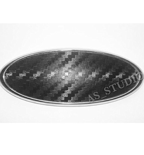 2x 150x60mm Emblem Pflaume Folie (126x48mm) Carbon schwarz von AS STUDIO