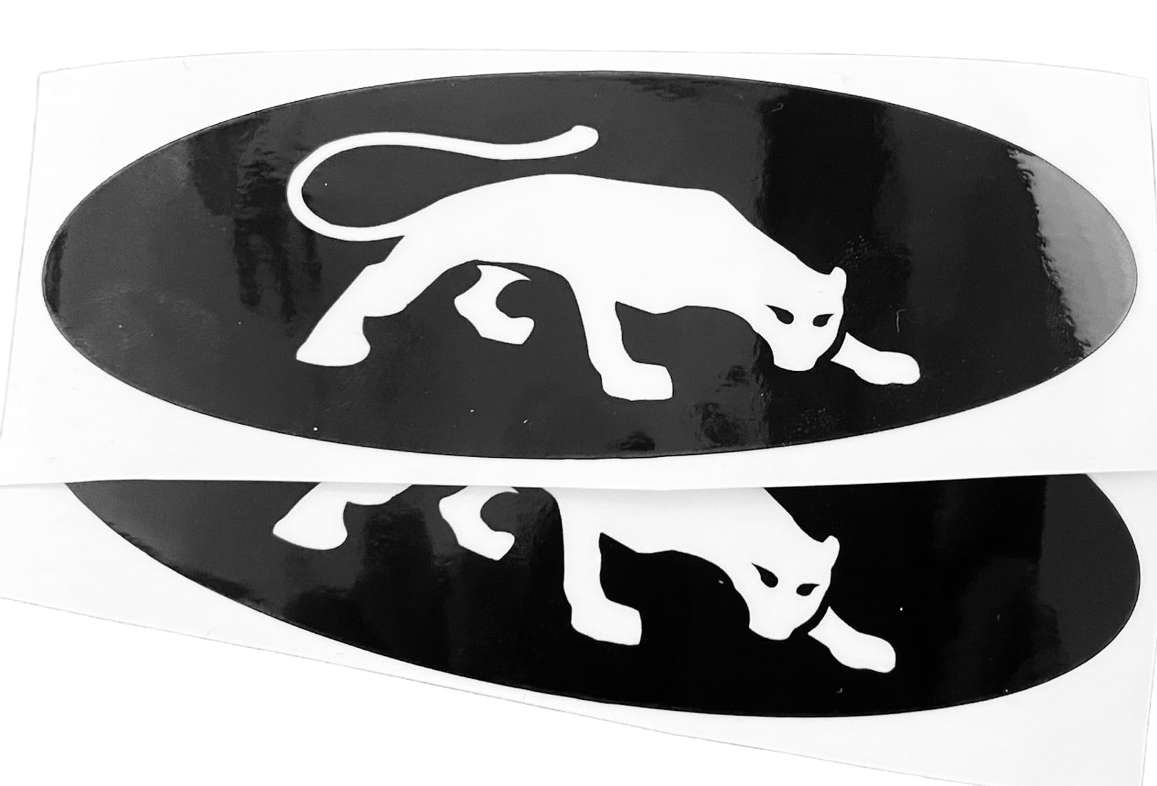 2X 150x60mm Emblem Pflaume Folie (126x48mm) Raubkatze von AS STUDIO