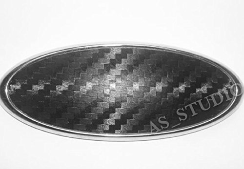 2x 95x37mm Emblem Pflaume Folie (84x33mm) Carbon schwarz von AS STUDIO