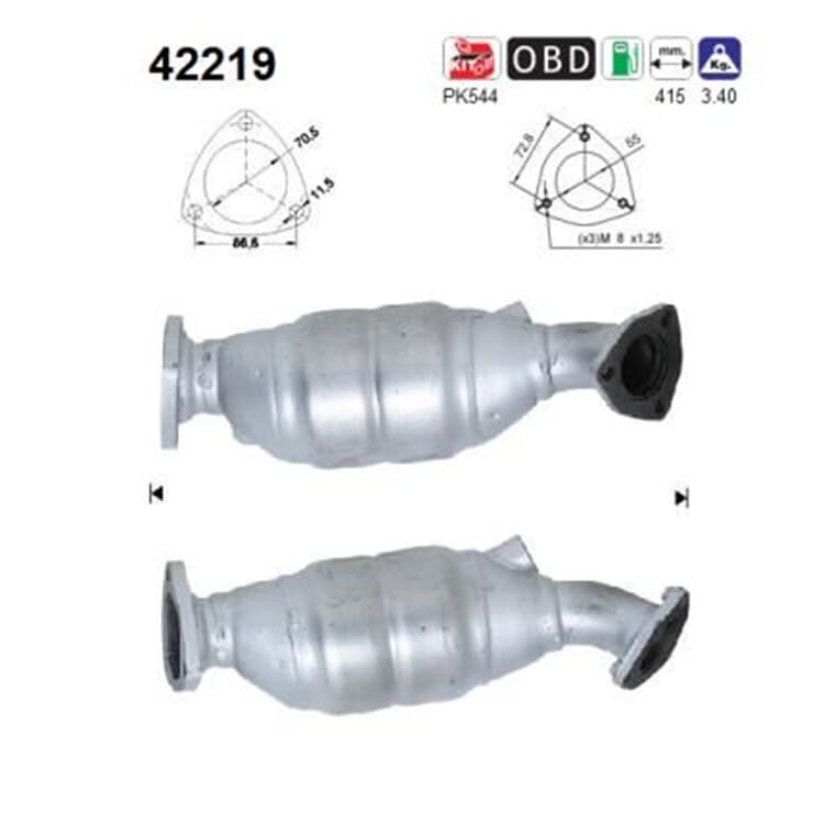 AS Katalysator  Audi A4 A6 Skoda Superb VW Passat 1,6 1,8 2,0 von AS