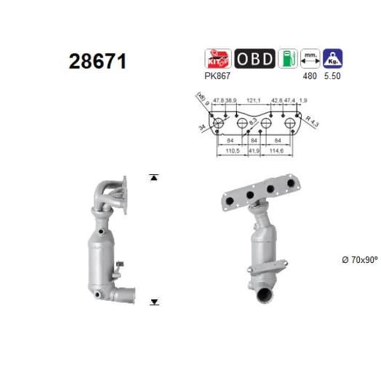 AS Katalysator  Citroen C3 C4 Mini Peugeot 207 207+ 308 von AS