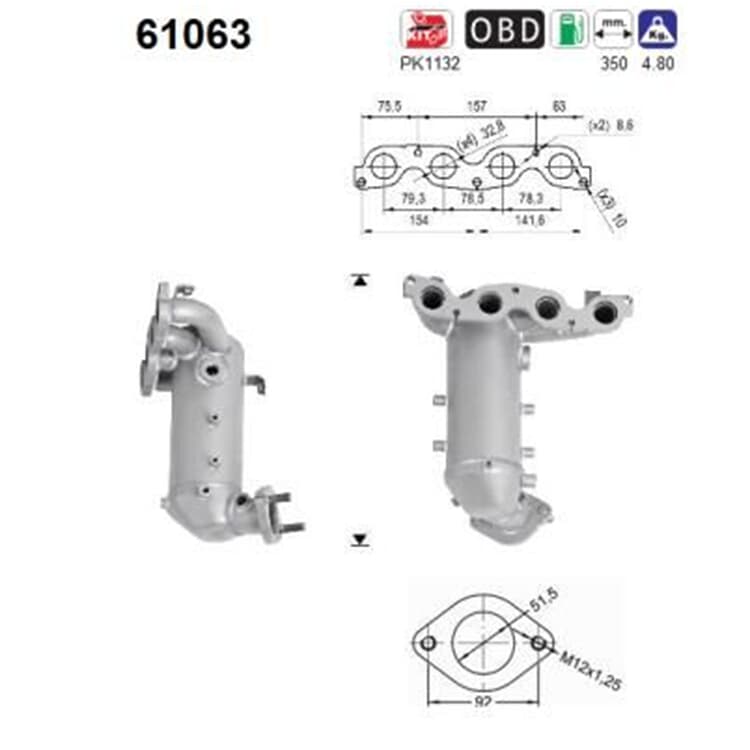 AS Kr?mmerkatalysator Hyundai I20 1,2 von AS