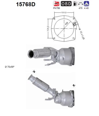 Katalysator hinten AS 15768D von AS