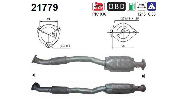 Katalysator hinten AS 21779 von AS