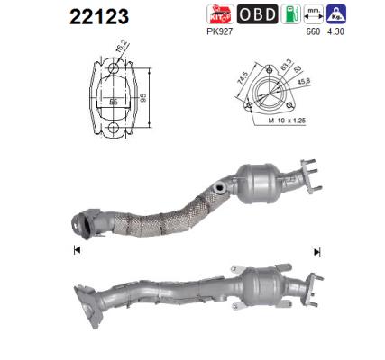 Katalysator hinten AS 22123 von AS