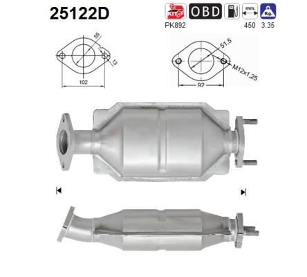 Katalysator hinten AS 25122D von AS