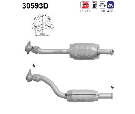 Katalysator hinten AS 30593D von AS