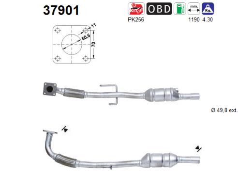 Katalysator hinten AS 37901 von AS