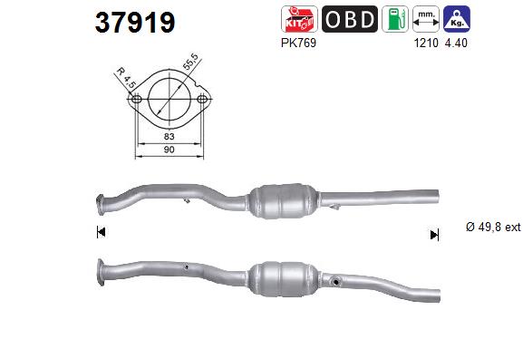 Katalysator hinten AS 37919 von AS