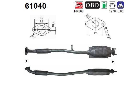 Katalysator hinten AS 61040 von AS